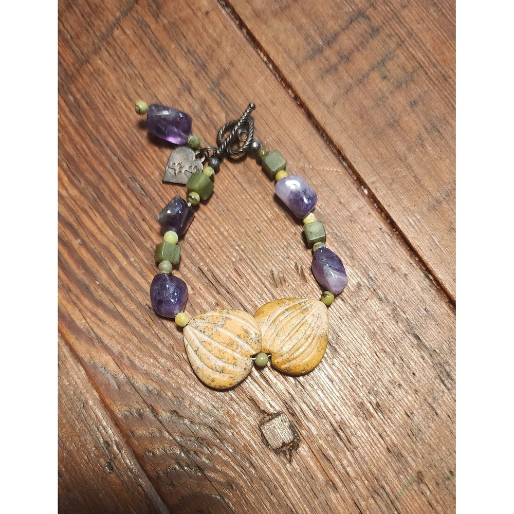 Amethyst & Sterling Silver Dog Mom Bracelet‎ Dog Love 925